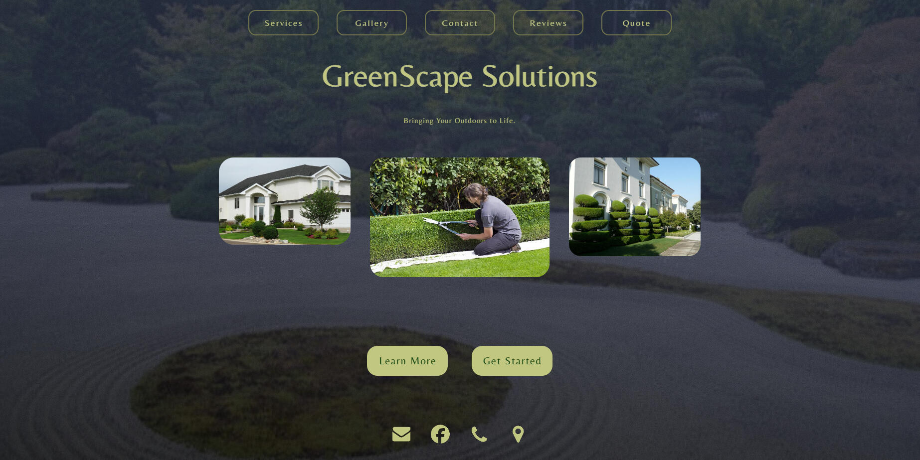 Screenshot of mobile-friendly business dashboard website